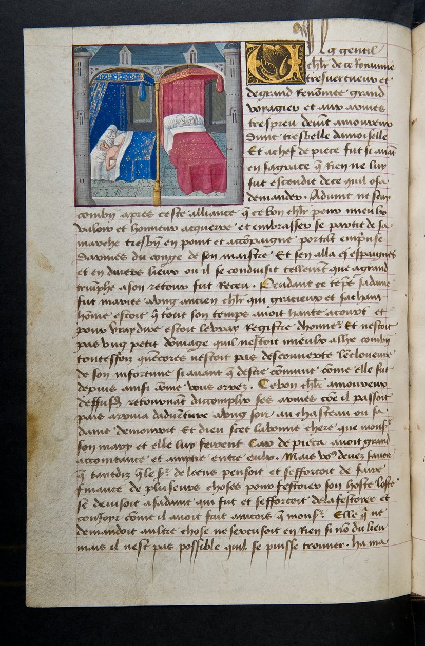 MS Hunter 252 087v Side fra Hundred New News, ca. 1461-62 av French School