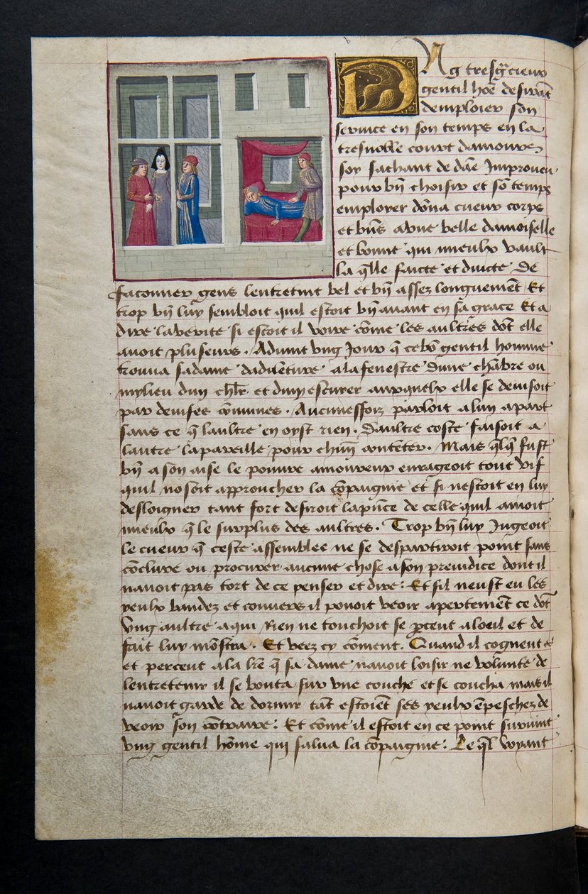 MS Hunter 252 089v Side fra Hundred New News, ca. 1461-62 av French School