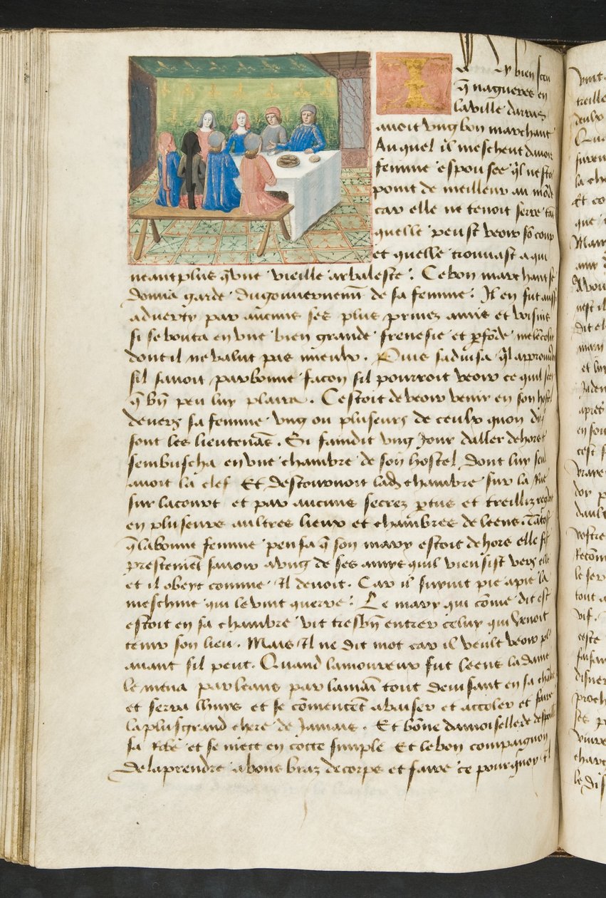 MS Hunter 252 113v Side fra Cent Nouvelles Nouvelles, ca. 1461-62 av French School