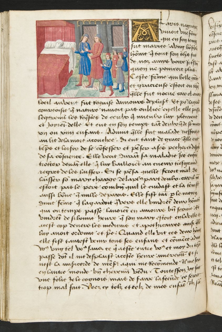 MS Hunter 252 116v Side fra Cent Nouvelles Nouvelles, ca. 1461-62 av French School