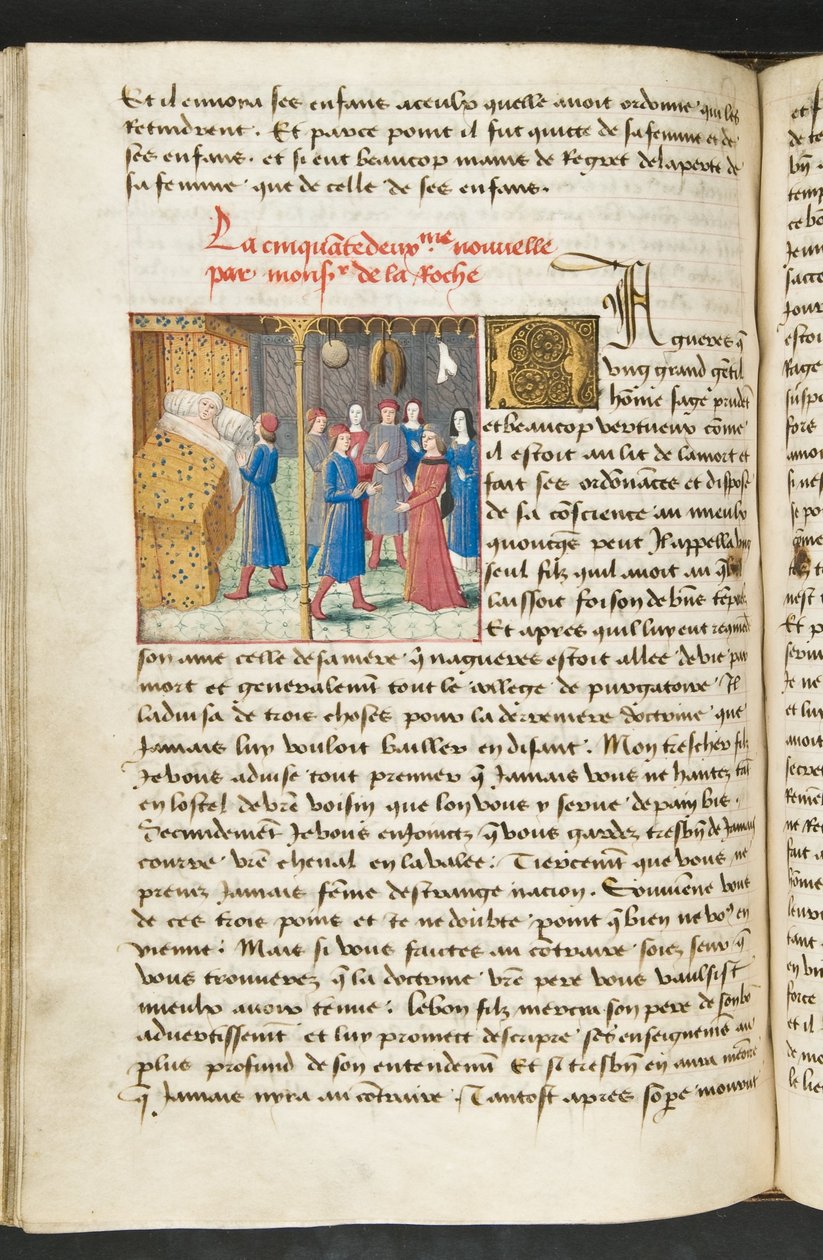 MS Hunter 252 117v Side fra Cent Nouvelles Nouvelles, ca. 1461-62 av French School