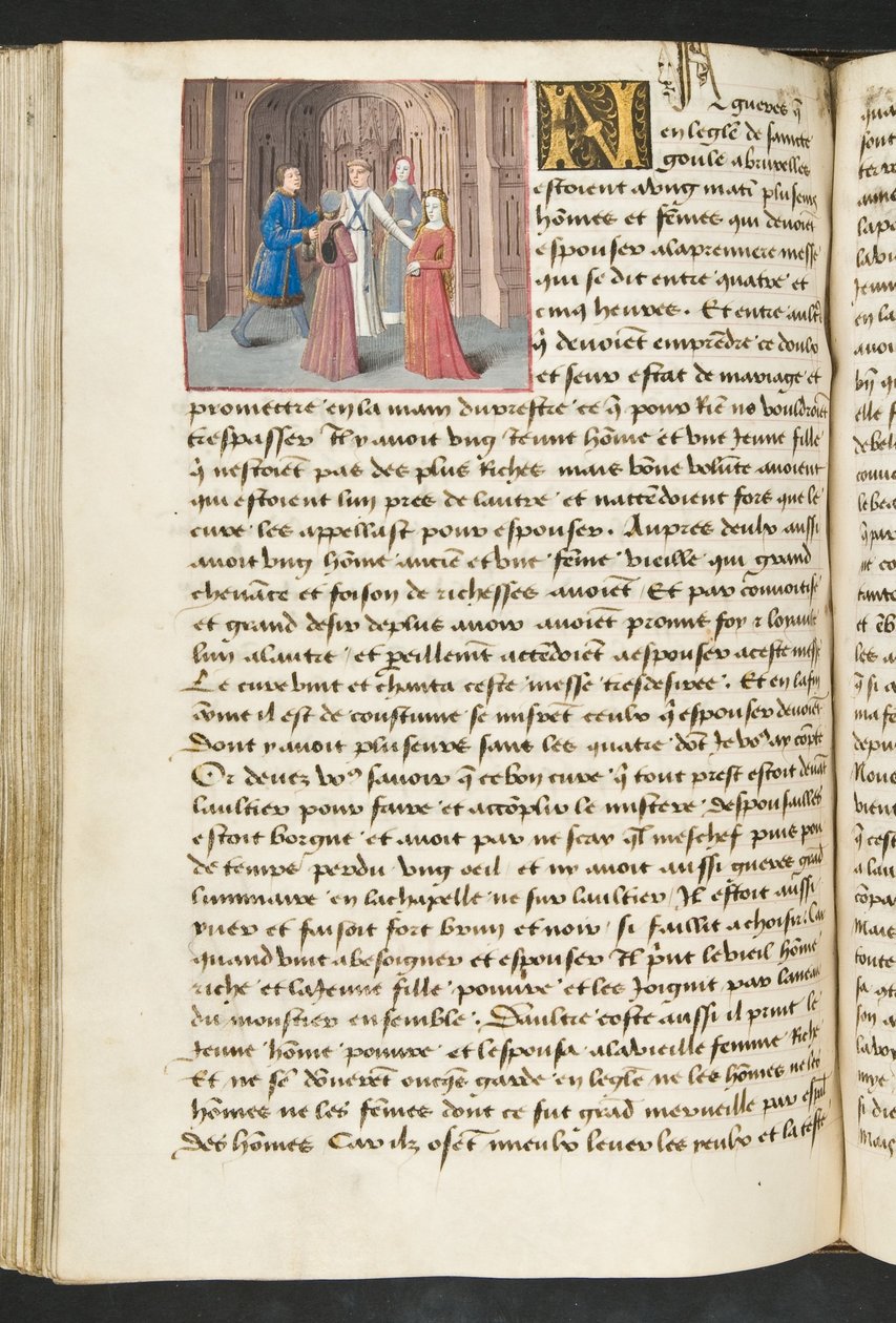 MS Hunter 252 120v Side fra Cent Nouvelles Nouvelles, ca. 1461-62 av French School