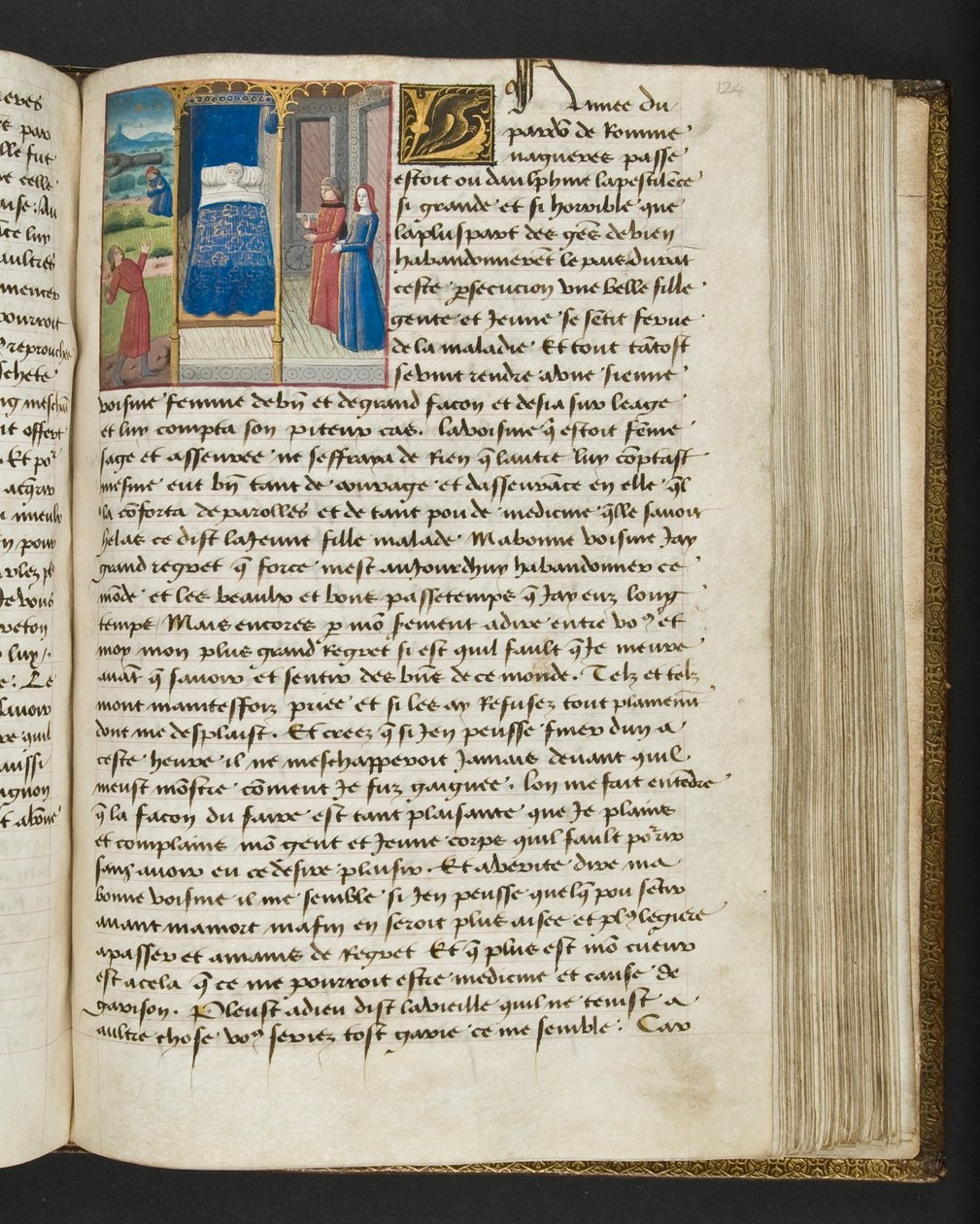 MS Hunter 252 124r-side fra Hundred New News, ca. 1461-62 av French School
