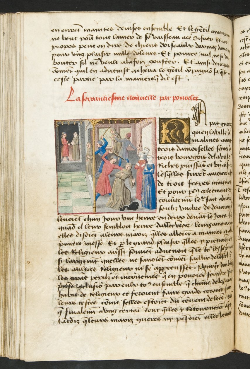 MS Hunter 252 132v Side fra Cent Nouvelles Nouvelles, ca. 1461-62 av French School