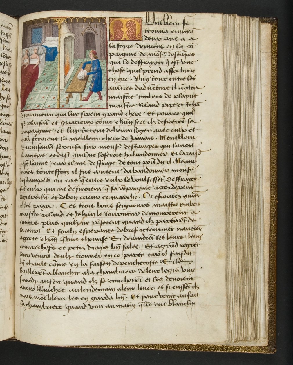 MS Hunter 252 141r-side fra Hundred New News, ca. 1461-62 av French School
