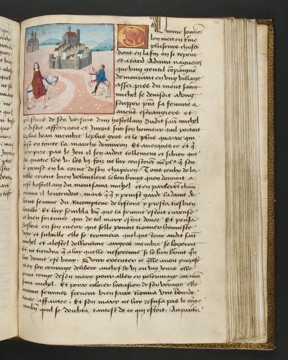 MS Hunter 252 145r-side fra Hundred New News, ca. 1461-62 av French School