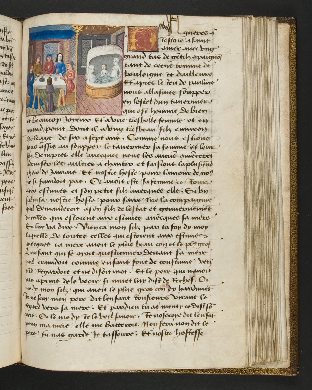 MS Hunter 252 147r-side fra Hundred New News, ca. 1461-62 av French School