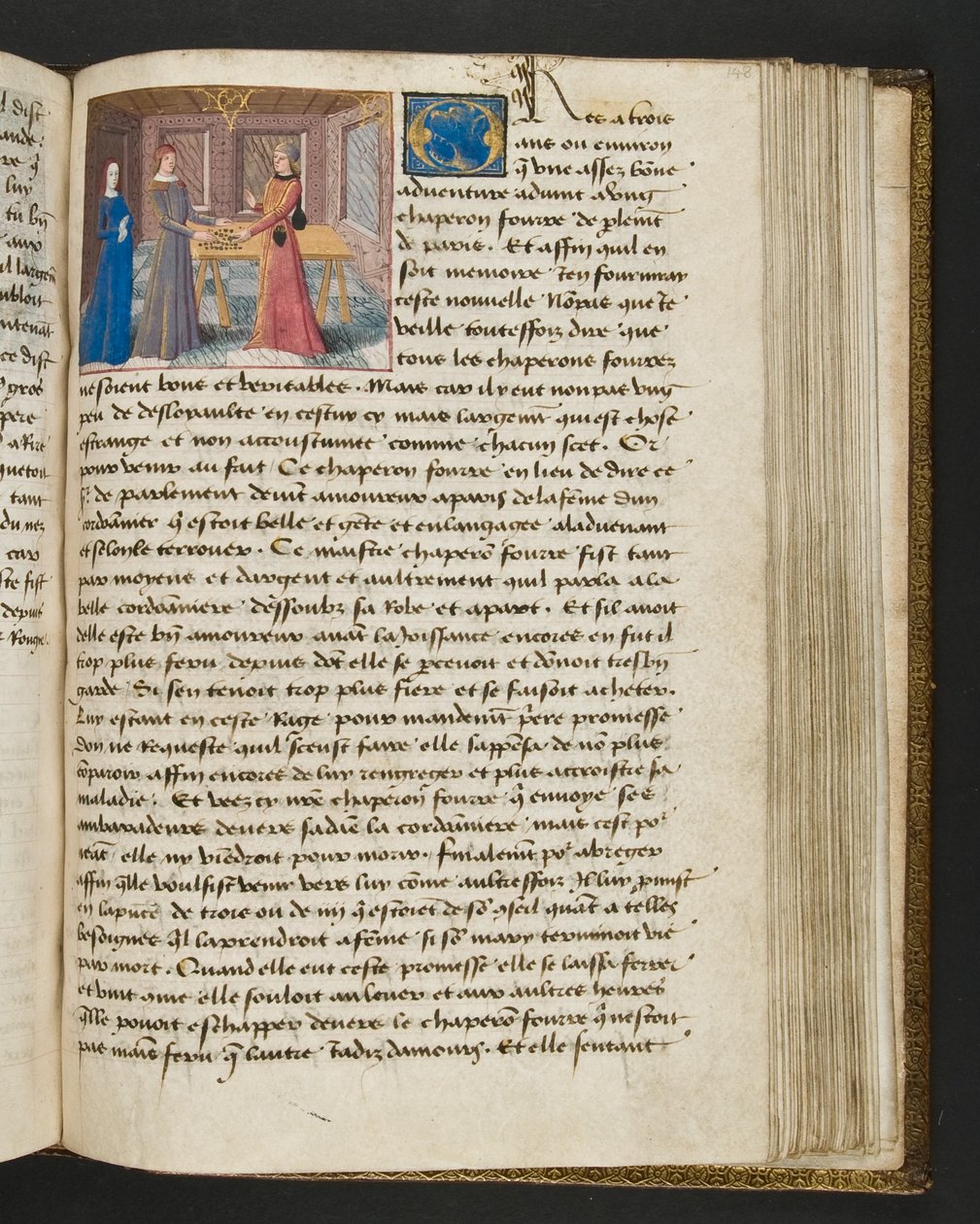 MS Hunter 252 148r-side fra Hundred New News, ca. 1461-62 av French School