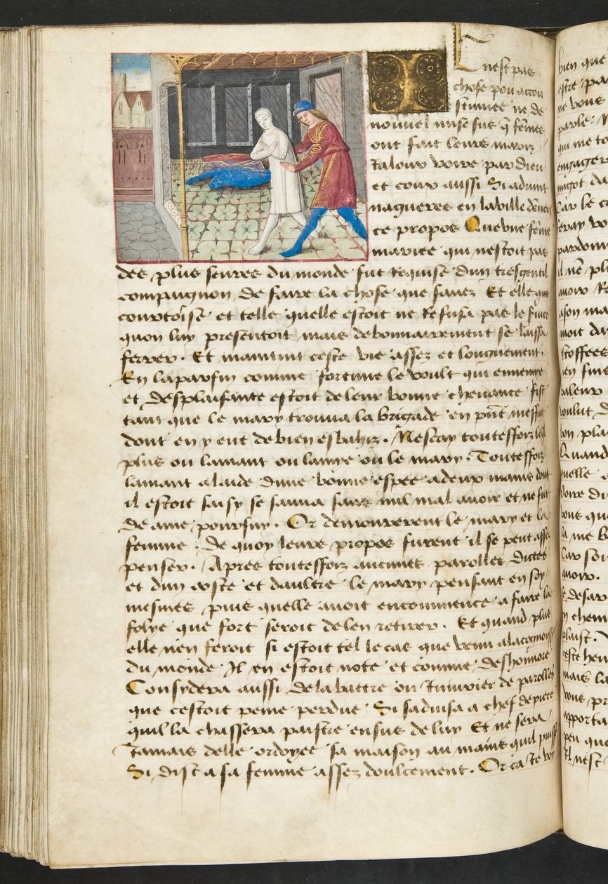 MS Hunter 252 149v Side fra Cent Nouvelles Nouvelles, ca. 1461-62 av French School