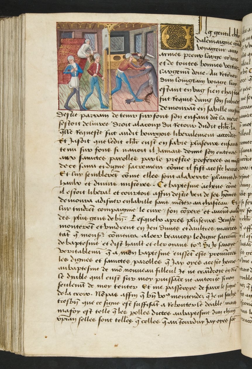 MS Hunter 252 152v-side fra Hundred New News, ca. 1461-62 av French School