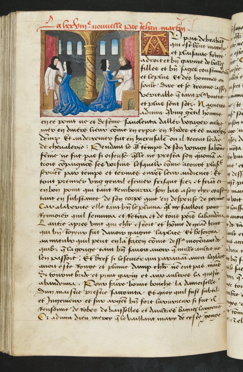 MS Hunter 252 165v Side fra Cent Nouvelles Nouvelles, ca. 1461-62 av French School