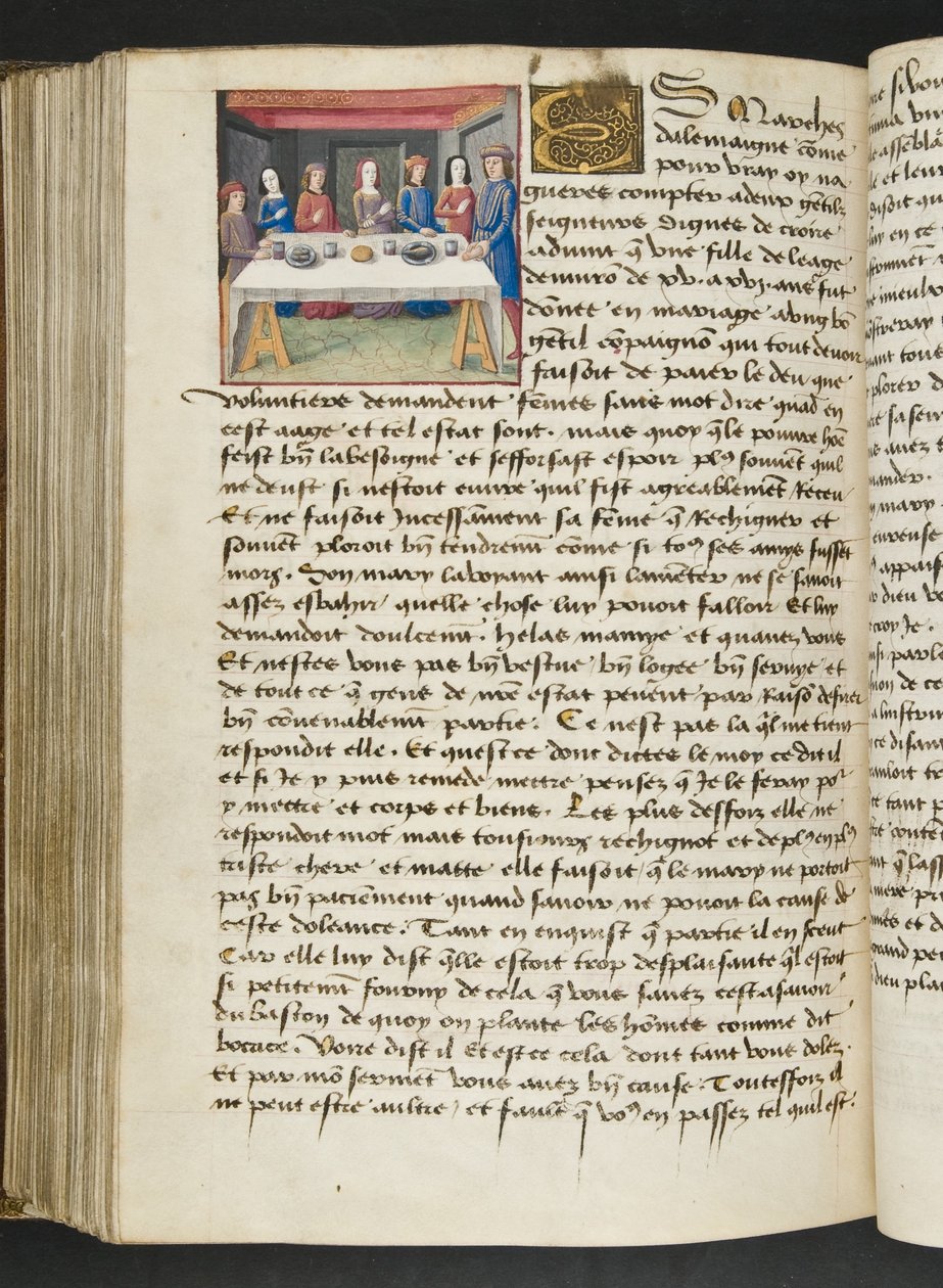 MS Hunter 252 168v Side fra Cent Nouvelles Nouvelles, ca. 1461-62 av French School