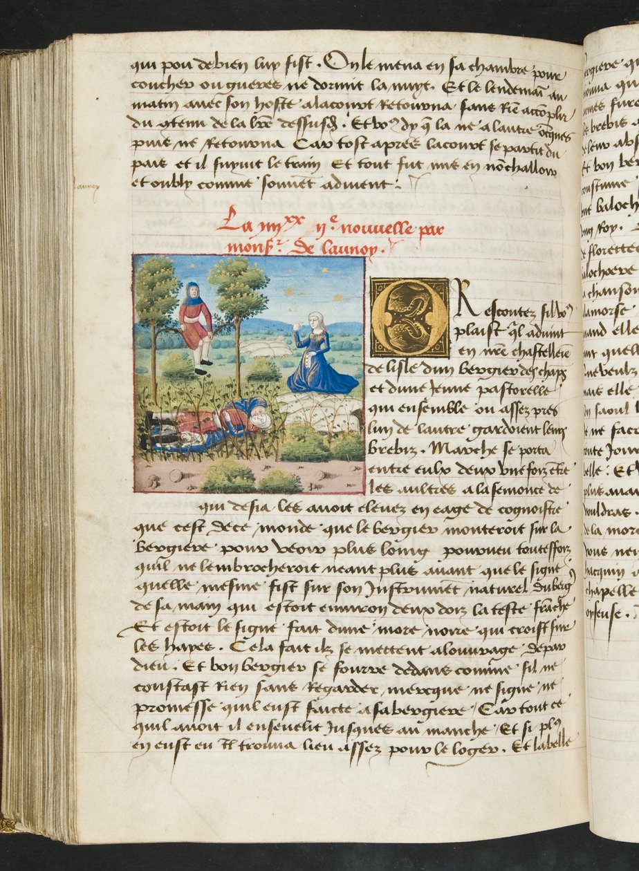 MS Hunter 252 172v Side fra Cent Nouvelles Nouvelles, ca. 1461-62 av French School