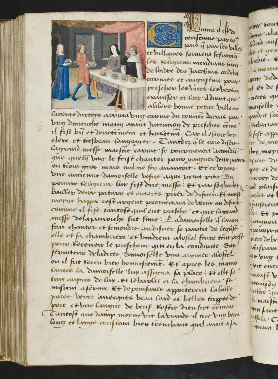 MS Hunter 252 173v Side fra Cent Nouvelles Nouvelles, ca. 1461-62 av French School
