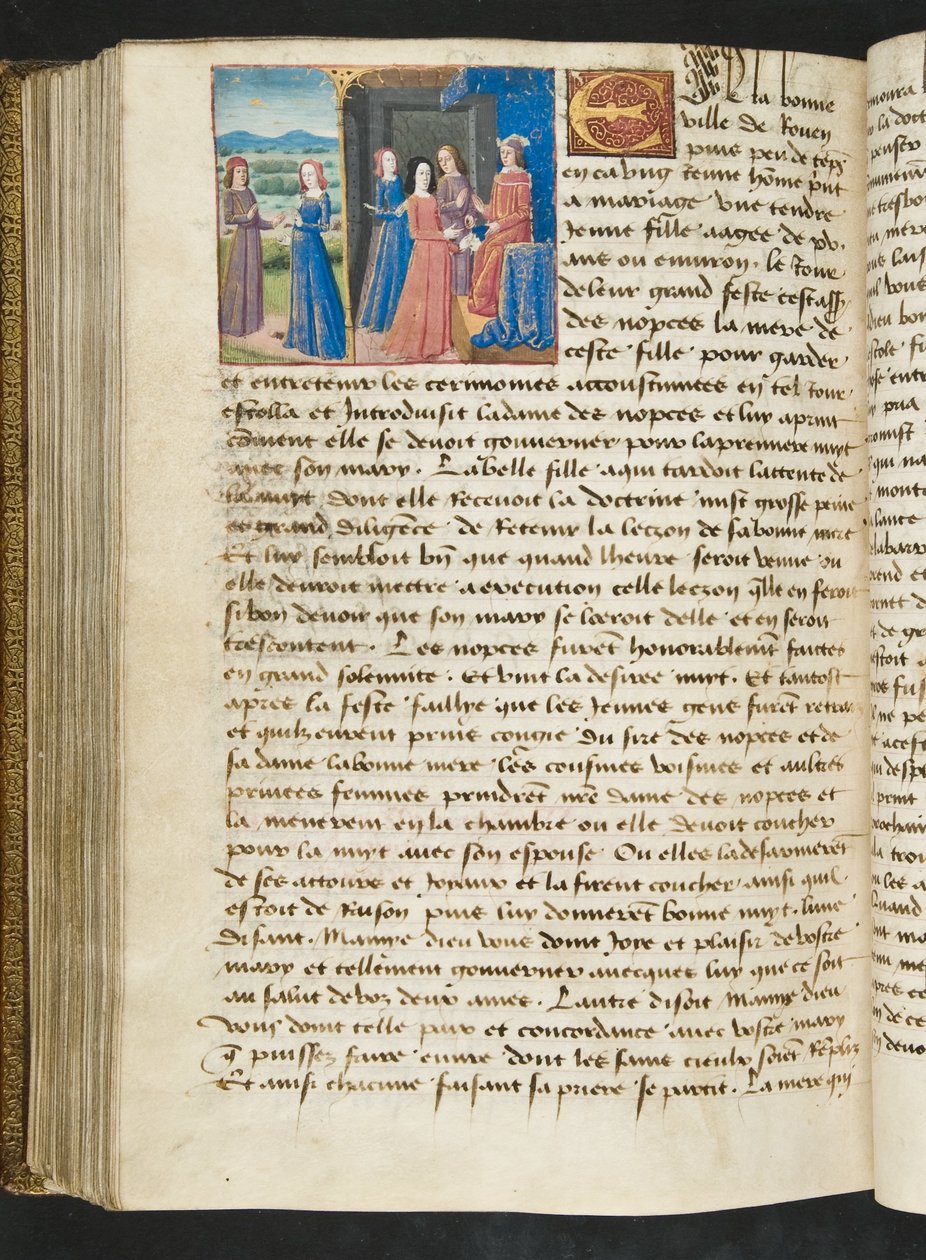 MS Hunter 252 177v Side fra Cent Nouvelles Nouvelles, ca. 1461-62 av French School