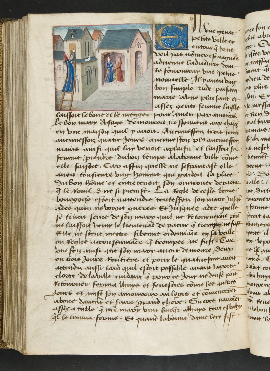 MS Hunter 252 181v Side fra Cent Nouvelles Nouvelles, ca. 1461-62 av French School