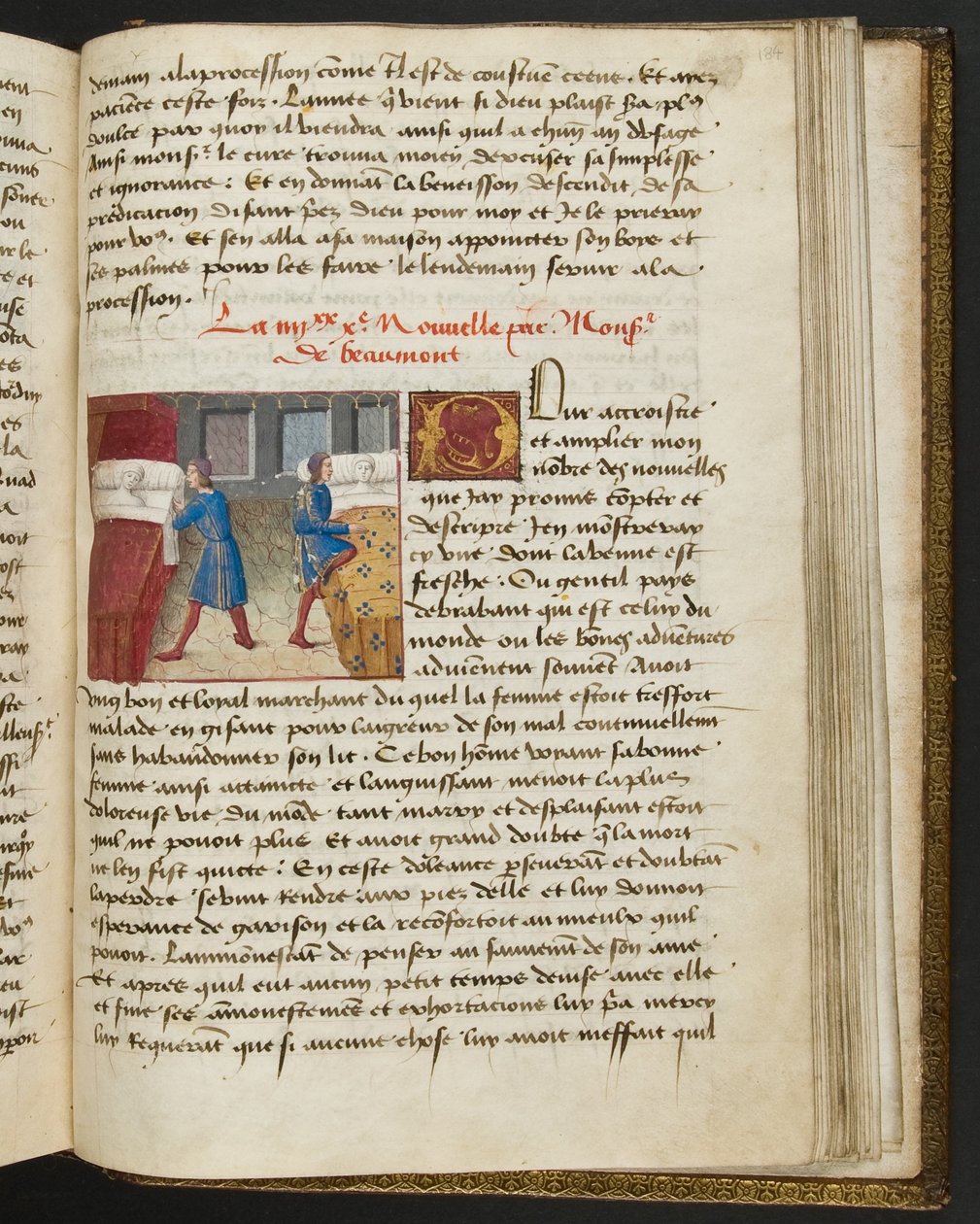 MS Hunter 252 184r-side fra Hundred New News, ca. 1461-62 av French School