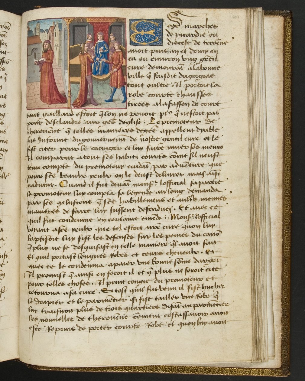 MS Hunter 252 189r-side fra Hundred New News, ca. 1461-62 av French School