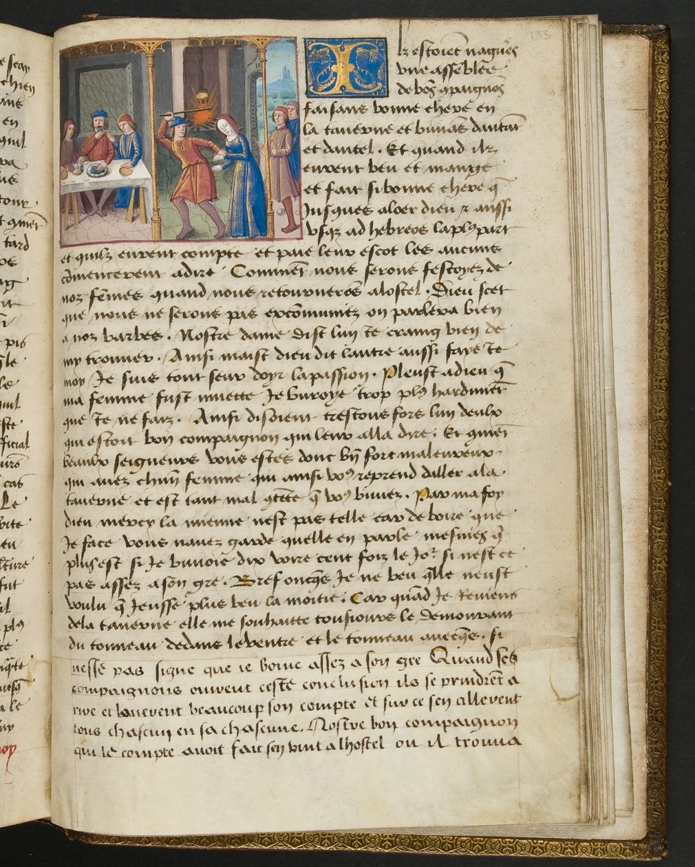 MS Hunter 252 193r-side fra Hundred New News, ca. 1461-62 av French School