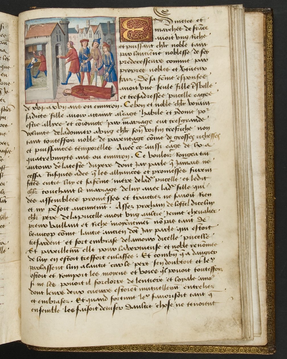 MS Hunter 252 194r-side fra Hundred New News, ca. 1461-62 av French School
