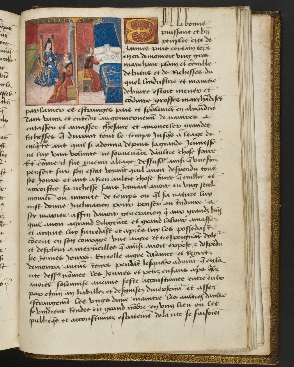 MS Hunter 252 197r-side fra Hundred New News, ca. 1461-62 av French School