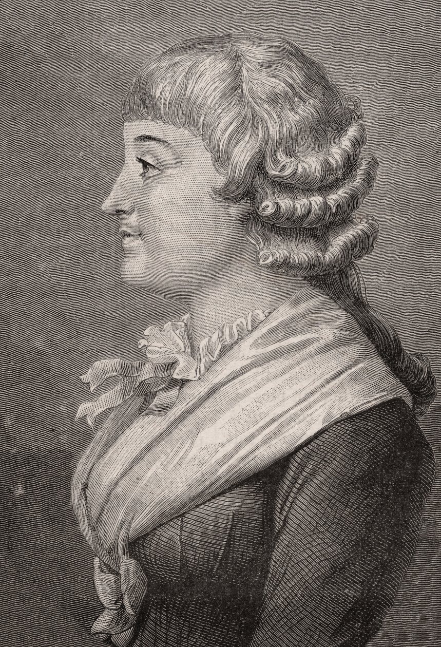 Madame Roland, gravert av Stephane Pannemaker (1847-1930) etter Rambert, fra 