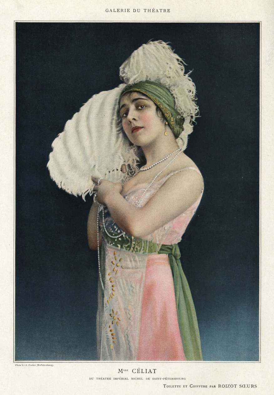 Mademoiselle Celiat, fra "Le Theatre" av French School