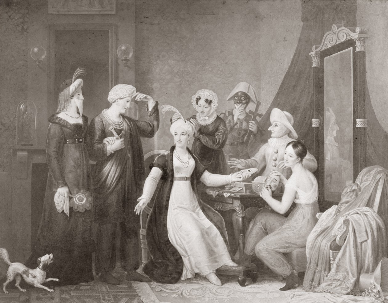 Mademoiselle Mars (1779-1847) i The Three Sultanas av French School