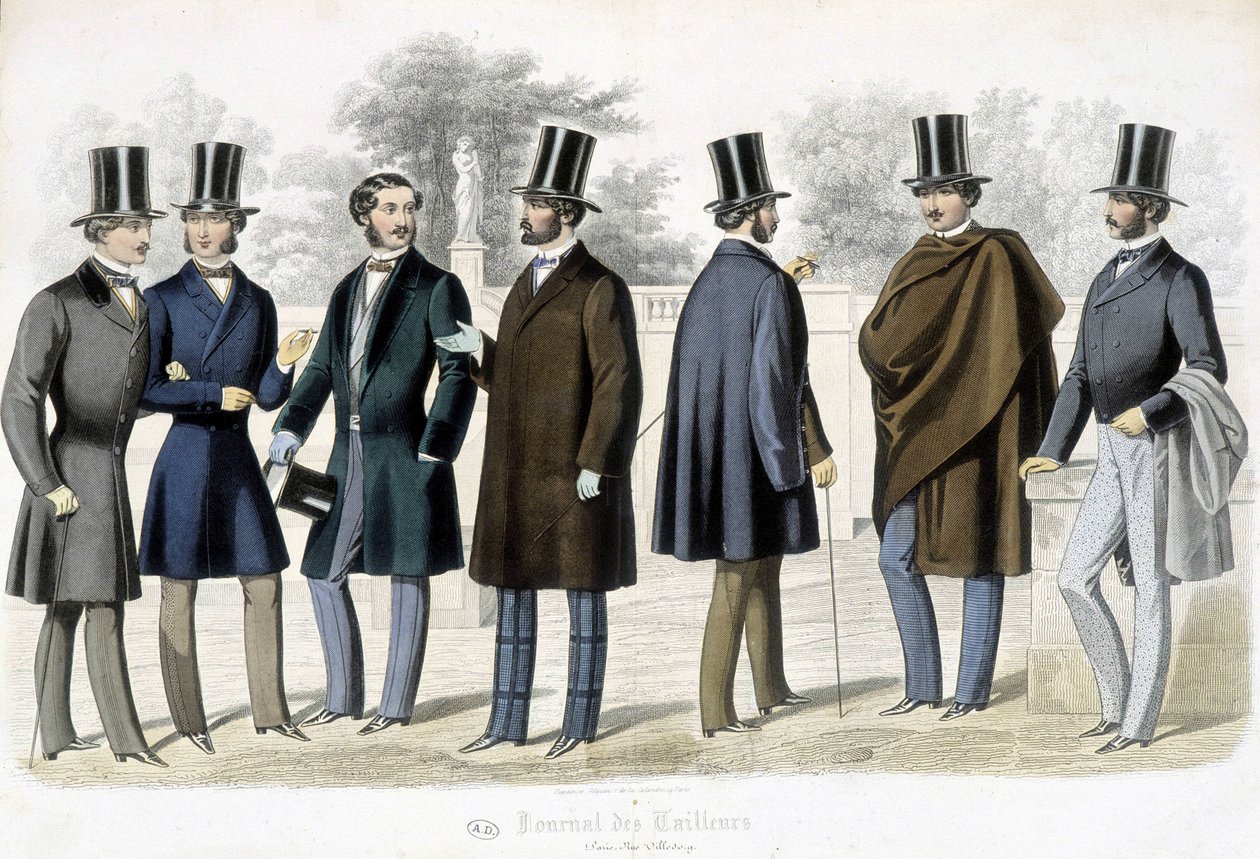 Mannlige modeller, "" Journal of tailors"" av French School