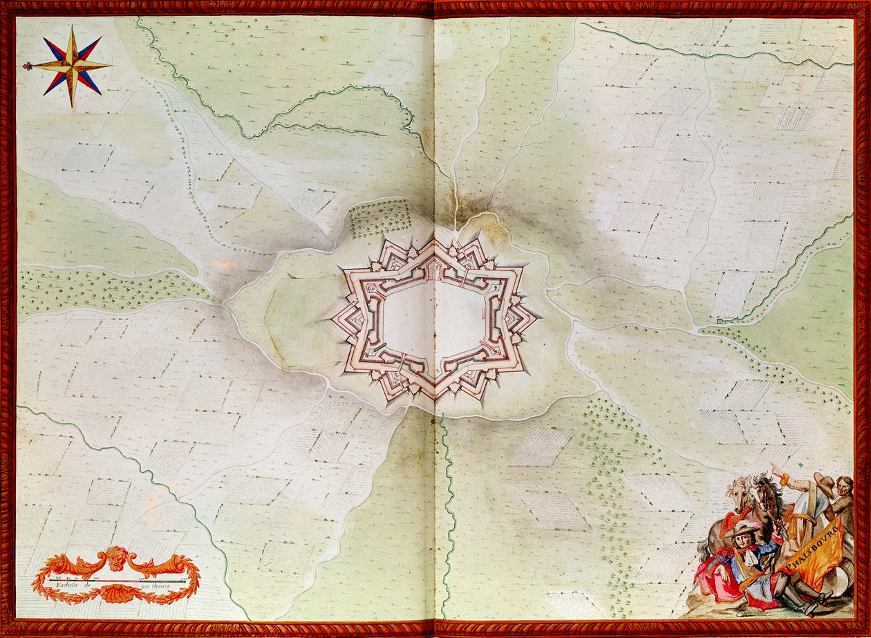Kart over Phalsbourg, fra Atlas de Louis XIV av French School