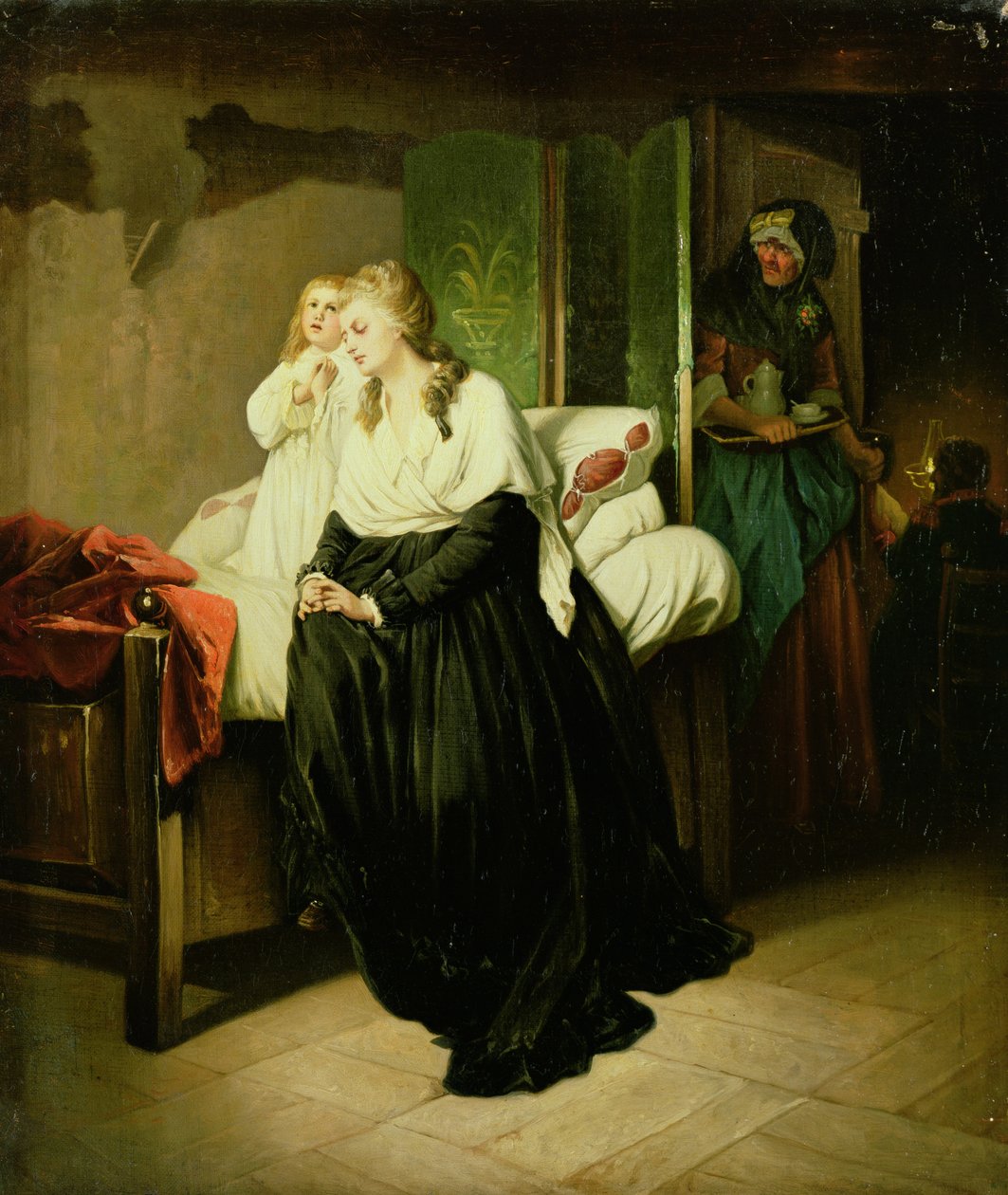 Marie Antoinette drar til hennes henrettelse (en av par) av French School