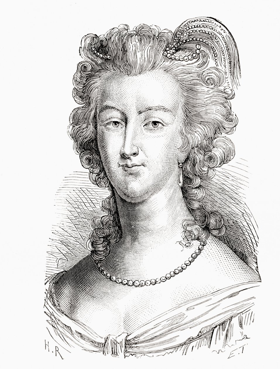 Marie Antoinette, fra History of France, utgitt ca. 1880 av French School