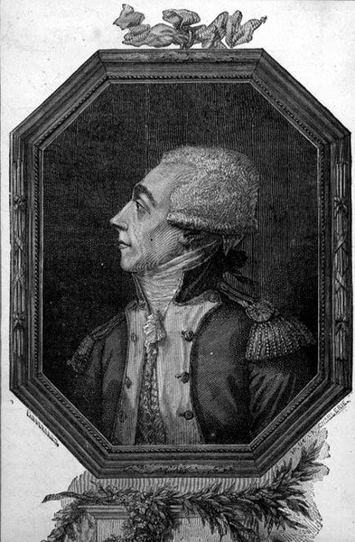 Marie Joseph Paul Yves Roch Gilbert du Motier, Marquis de Lafayette (1757-1834) gravering) av French School
