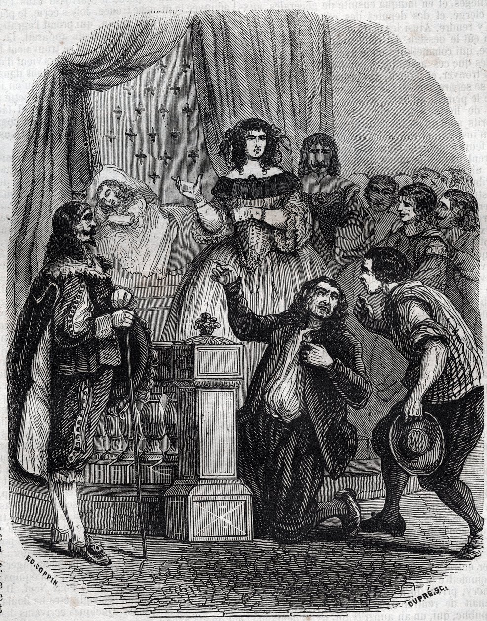 Marie de Medicis (1573-1642), dronning av Frankrike og regent av kongeriket for sønnen sin, sover i sengen - Marie de 