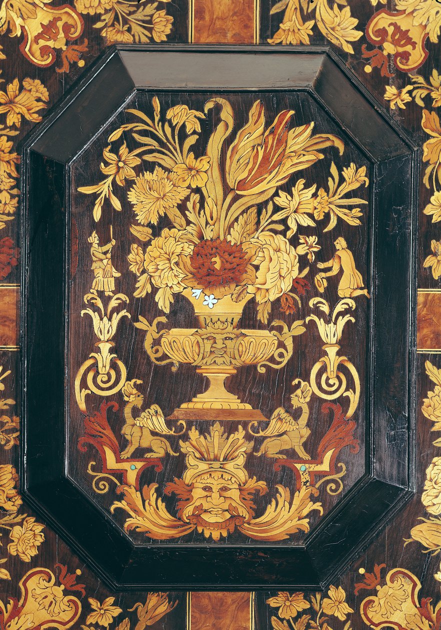 Marquetry detalj fra en buffet (tre) av French School