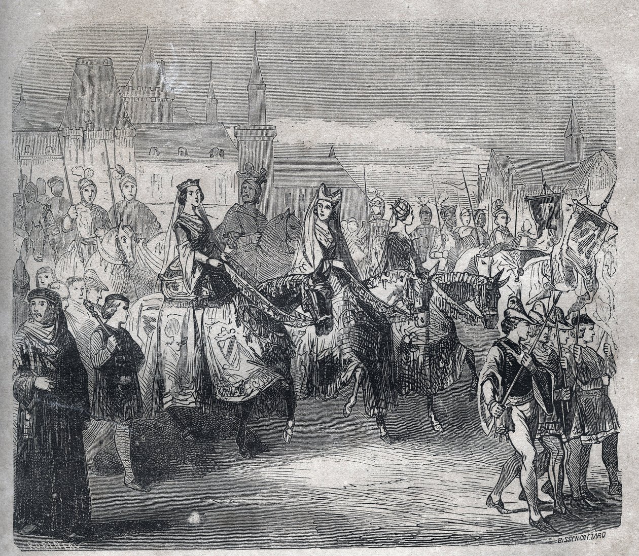 Ekteskap med kong Ludvig X Hutinen (1289-1316) og hans brødre Philippe (den gang Filip V den lange av French School