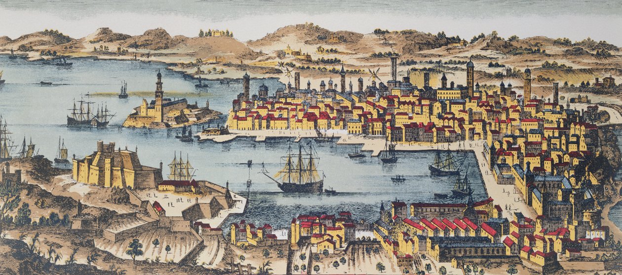 Marseille på slutten av 1600-tallet av French School