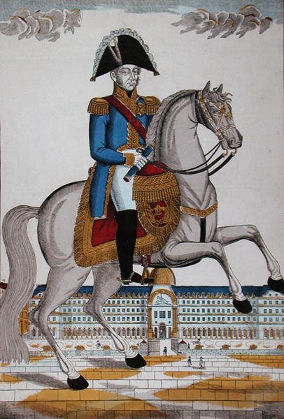 Marshal of France i Parade Costume (farge litho) av French School