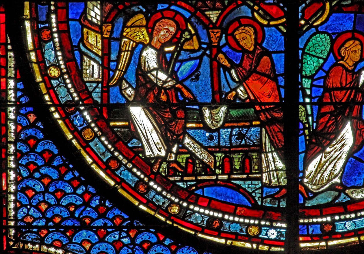 Maria Magdalena-vinduet: Maria ved Jesu grav (w46) av French School