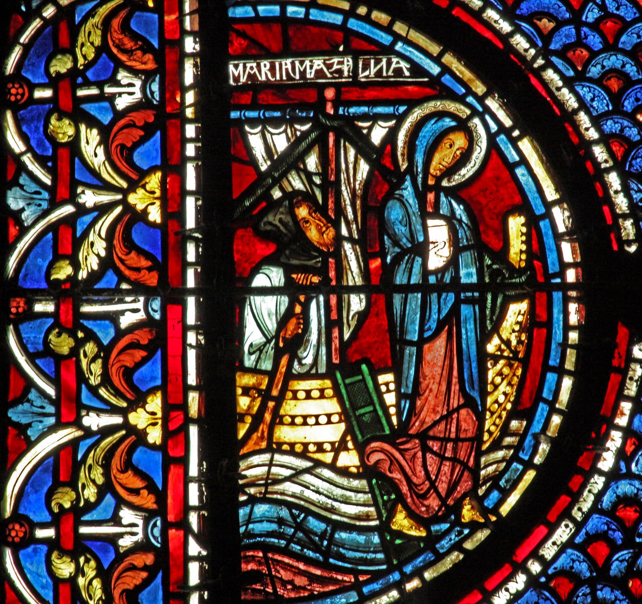 Mary Magdalene-vinduet: Maria lander i Provence (w46) av French School