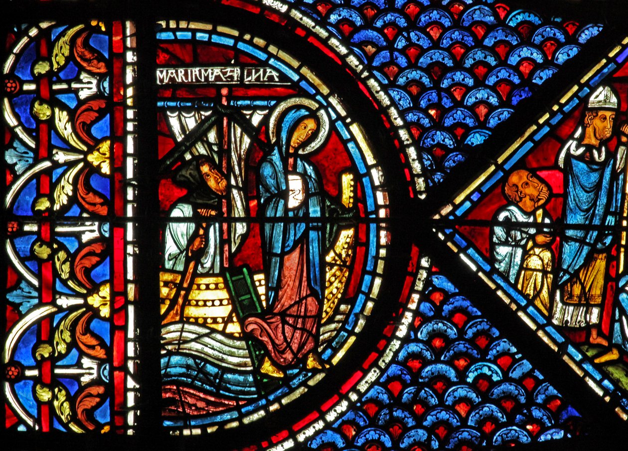 Mary Magdalene-vinduet: Maria lander i Provence (w46) av French School