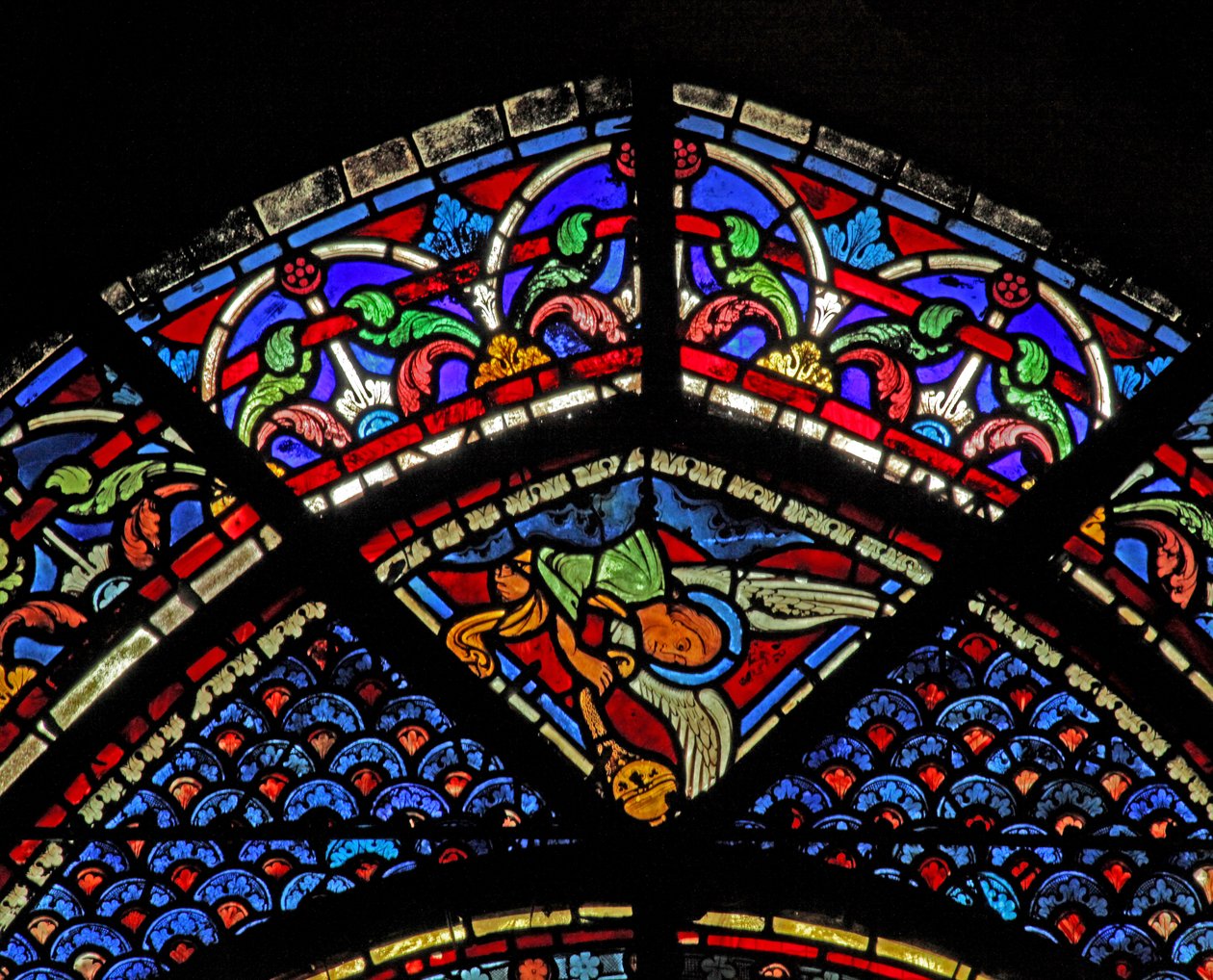 Maria Magdalena-vinduet: en engel (w46) av French School