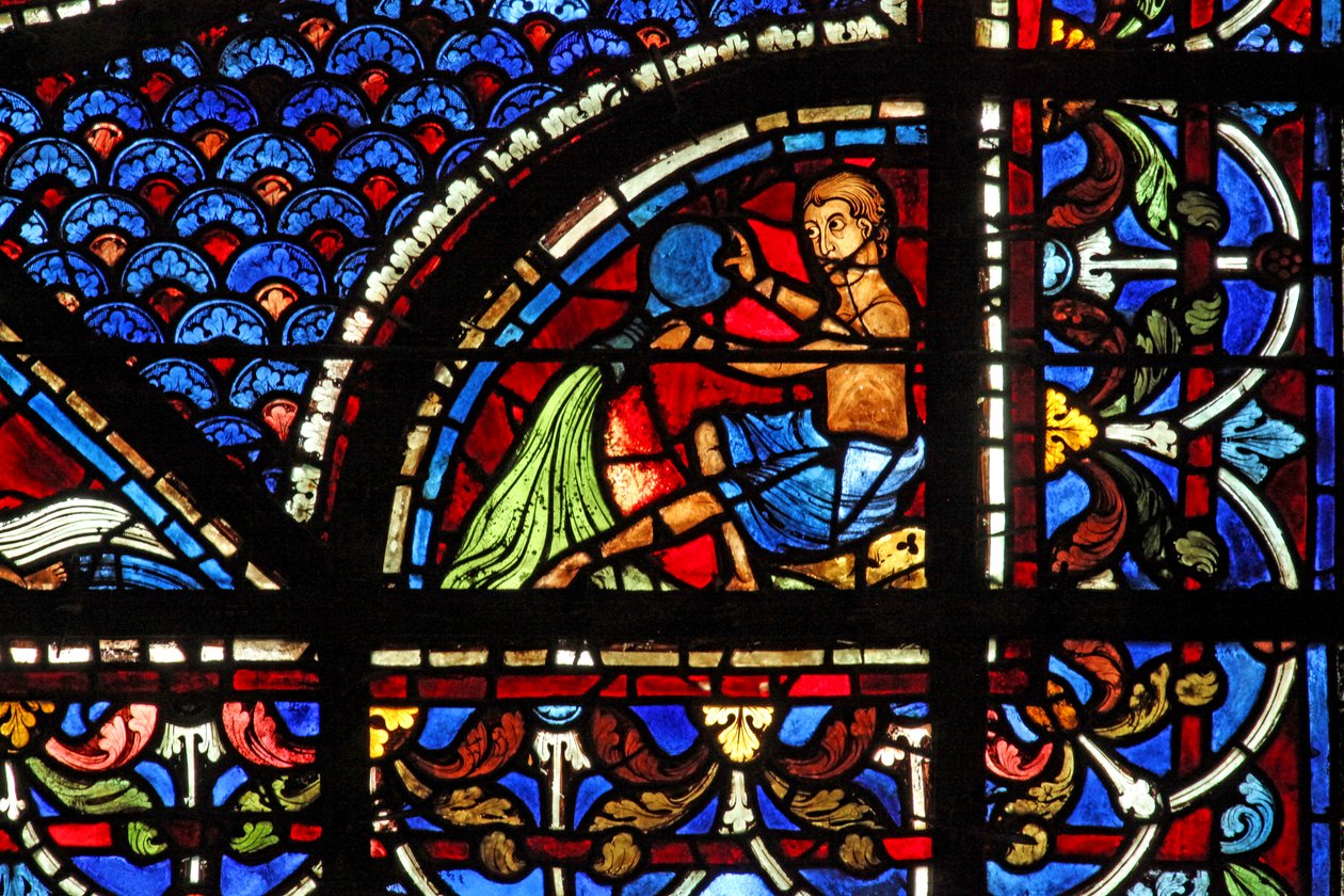 Mary Magdalene-vinduet: giverne - vannbærere (w46) av French School