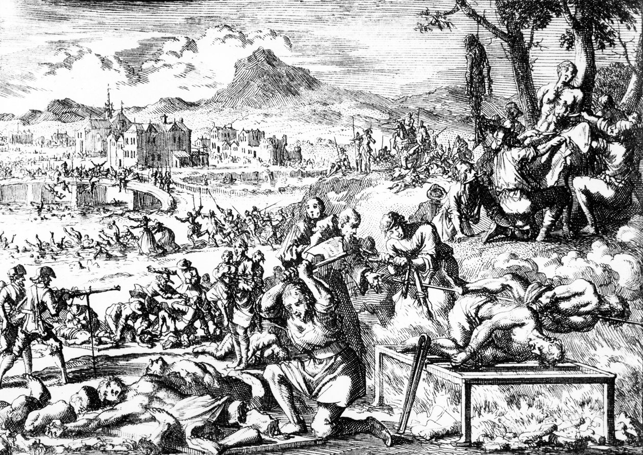 Massakre i Irland i 1644, ca. 1685 av French School