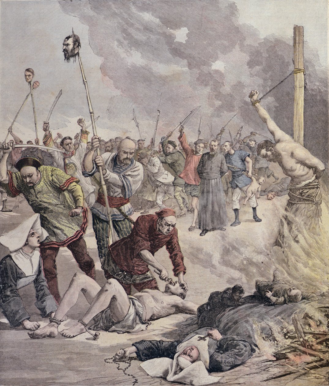 Massakre i Kina, fra Le Petit Journal, 1891 av French School