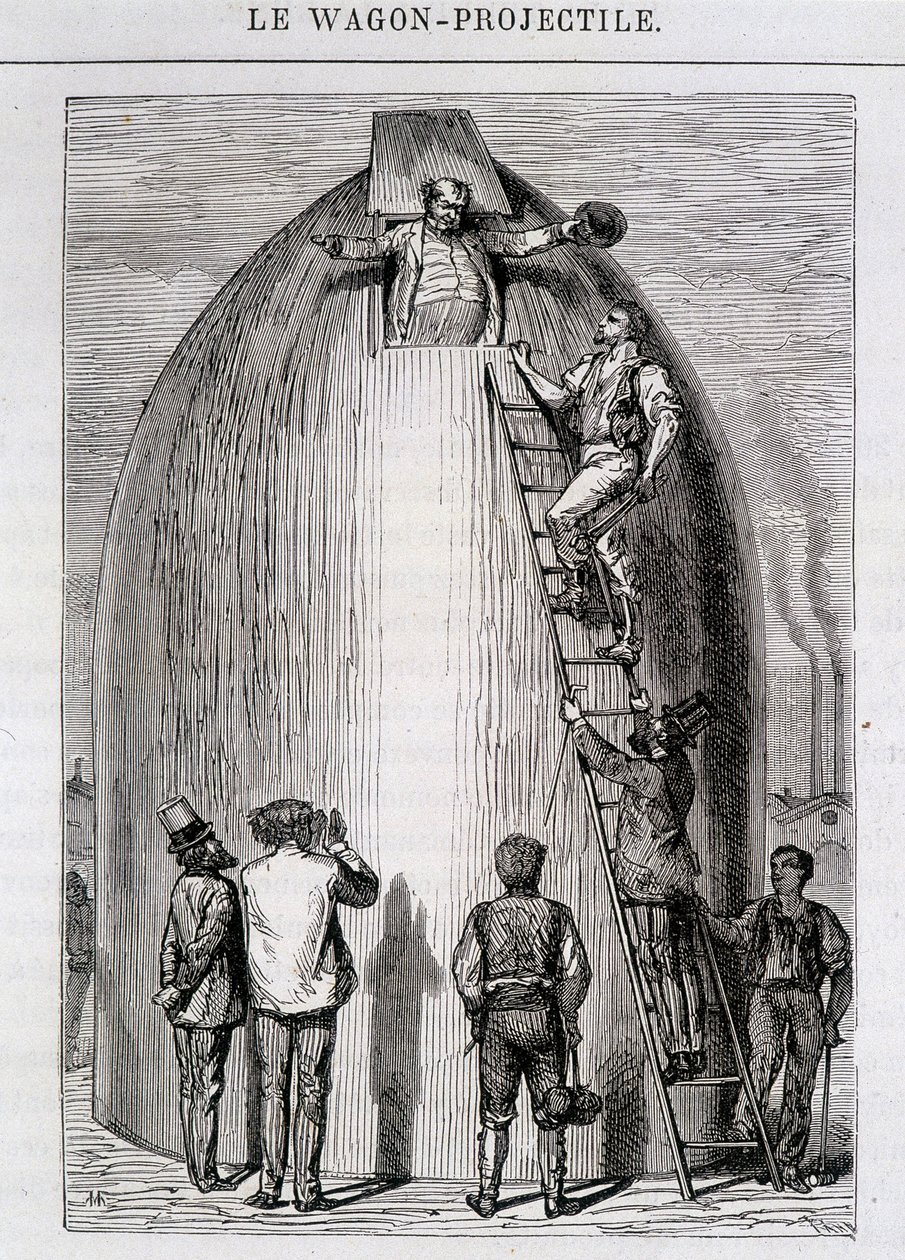 Maston hadde fetet - i Fra jorden til månen av Jules Verne av French School