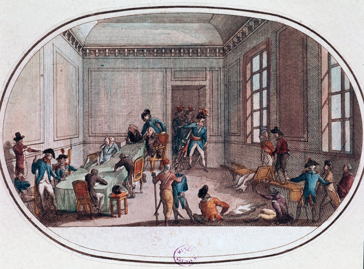 Maximilien de Robespierre skadet i forkammeret til Comite de Salut Public av French School