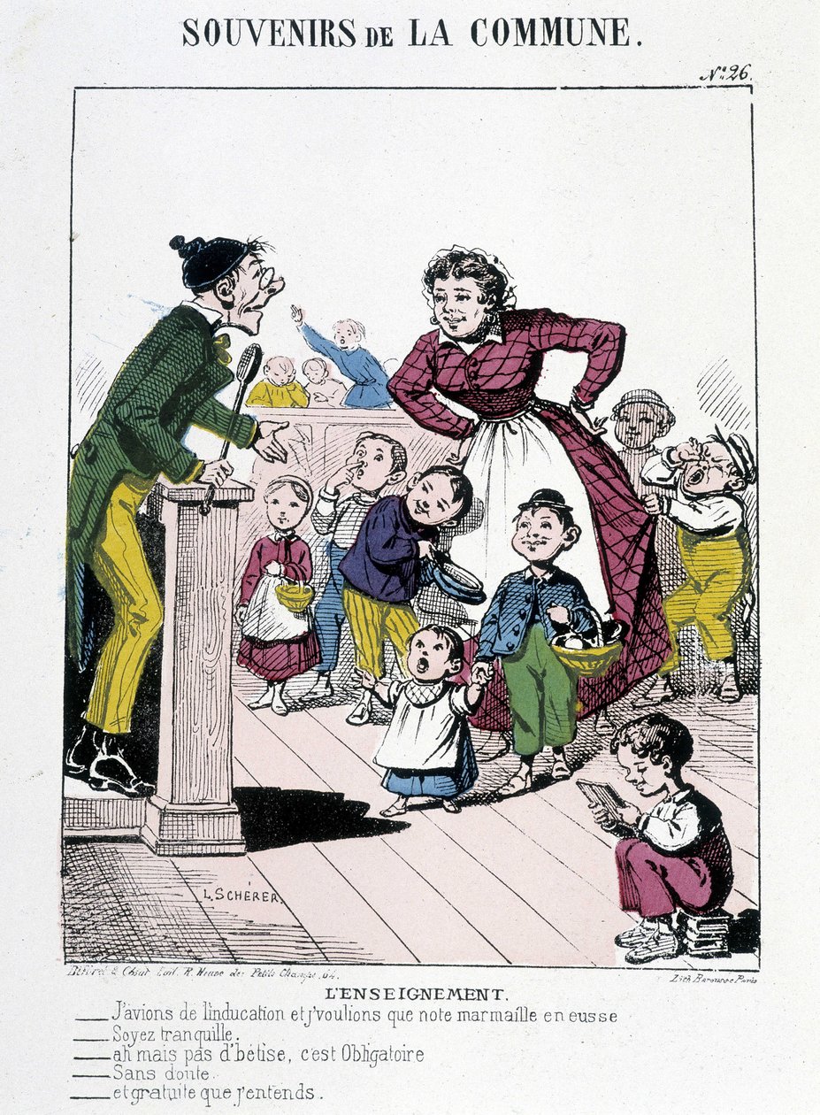 Kommunens minner: undervisning, slutten av 1800-tallet B.H.V. P. av French School