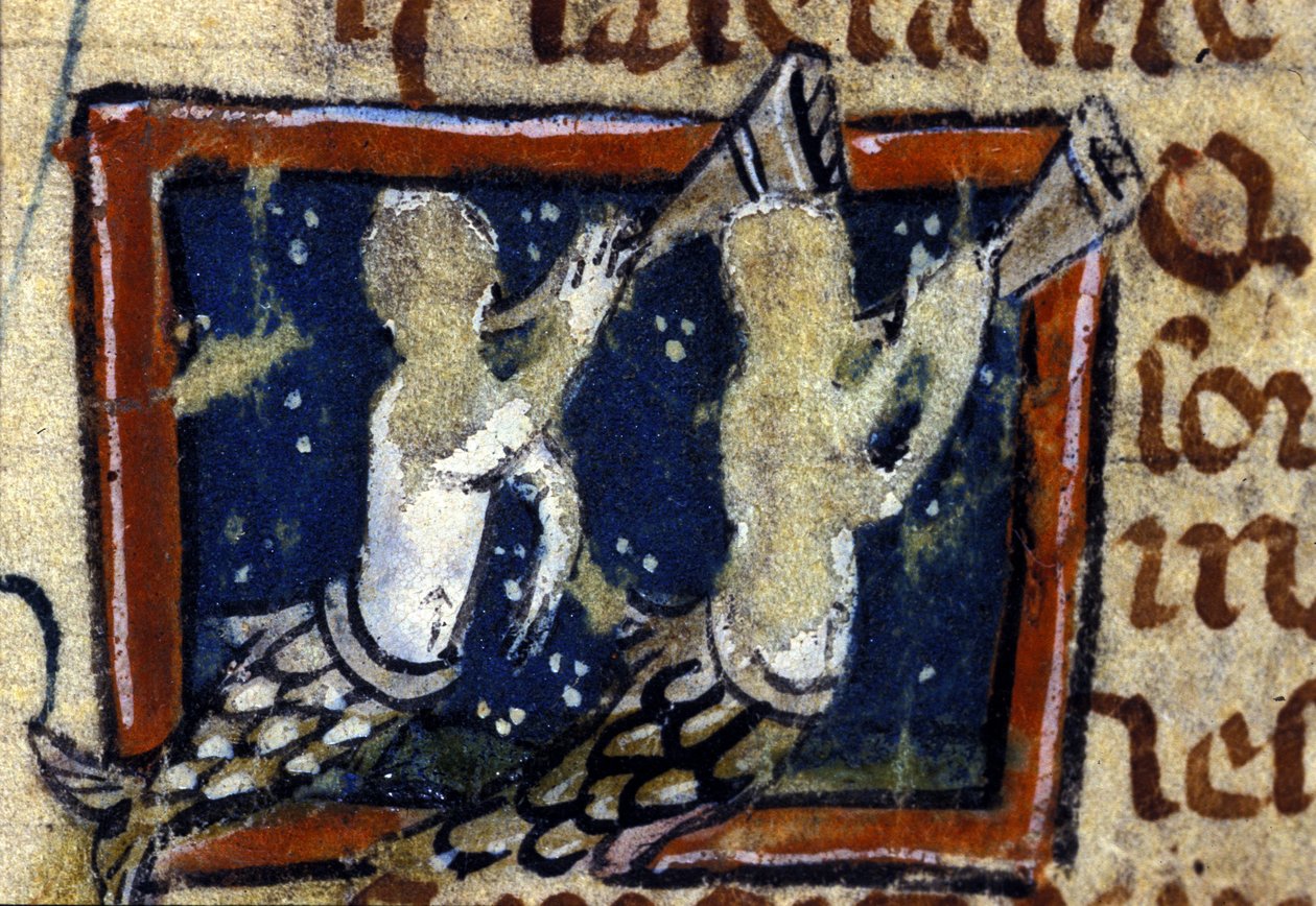Havfruer representert i et fransk bestiarium fra 1300-tallet. Milano, Biblioteca Trivulziana. av French School