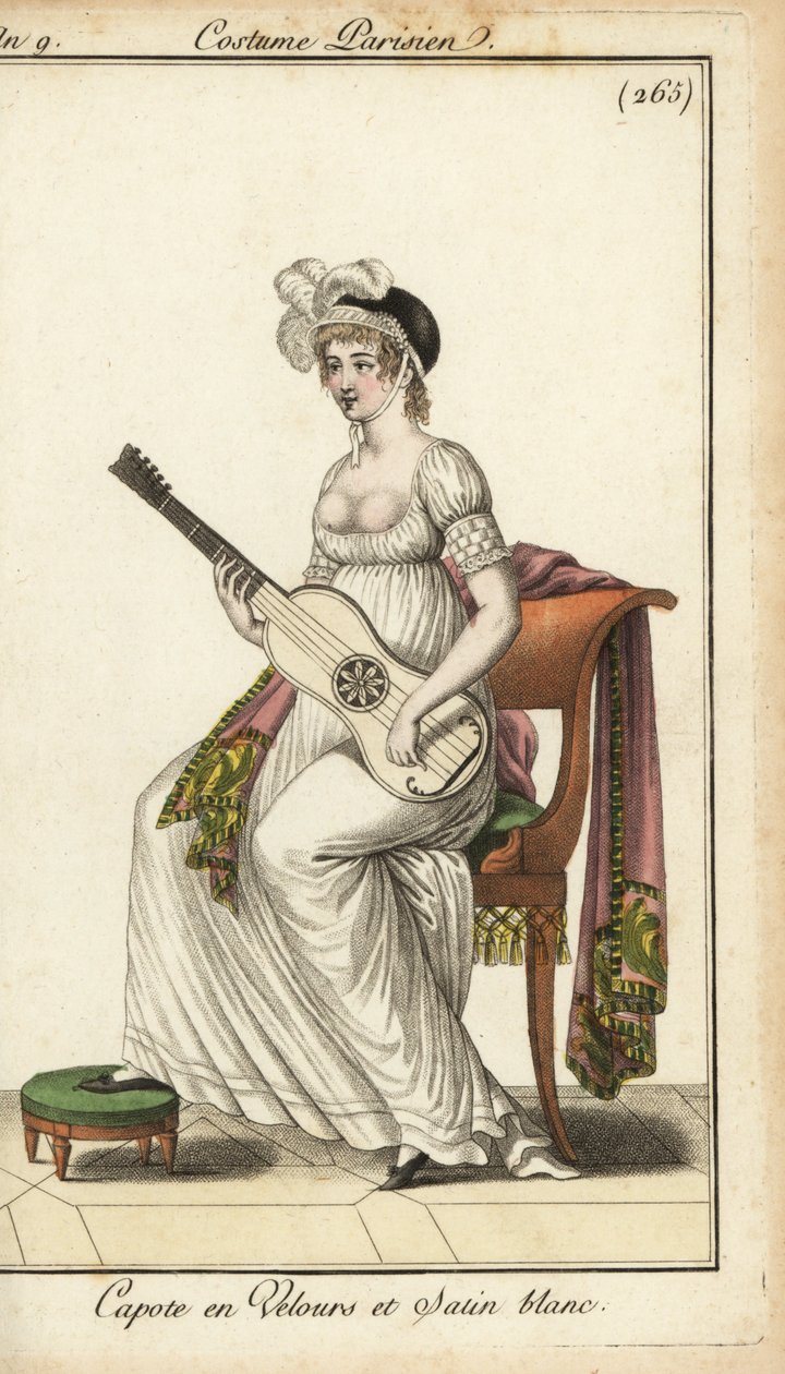 Merveilleuse spiller gitar av French School